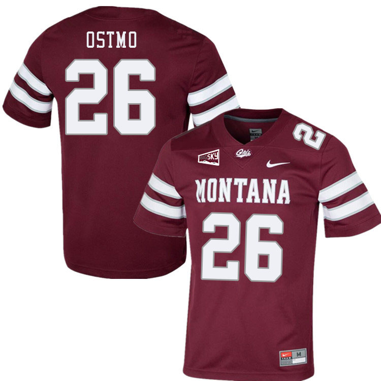 Montana Grizzlies #26 Nick Ostmo College Football Jerseys Stitched Sale-Maroon